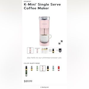 Pink Keurig K-Mini Coffee Maker